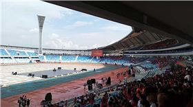 海口市五源河體育中心選用爵士龍專業(yè)線陣音響系統(tǒng)