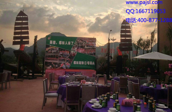 爵士龍舞臺(tái)音響設(shè)備--椰林碼頭案例(英德)