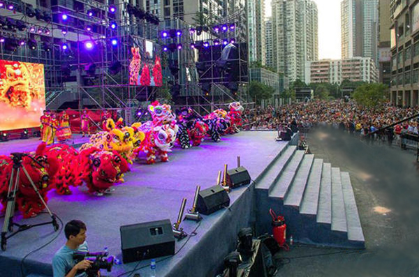 JSL舞臺音響助陣楊箕村大擺千桌酒席賀回遷