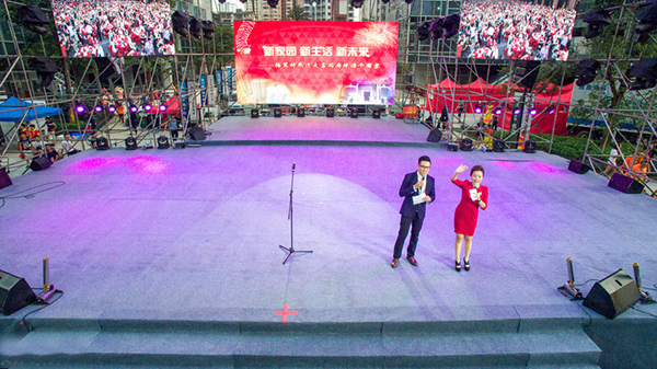 JSL舞臺音響助陣楊箕村大擺千桌酒席賀回遷