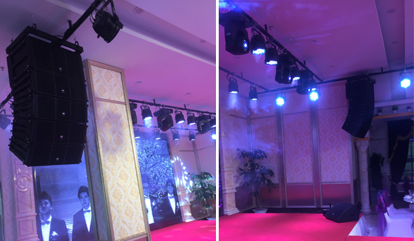 宴會廳采用專業線陣音響系統