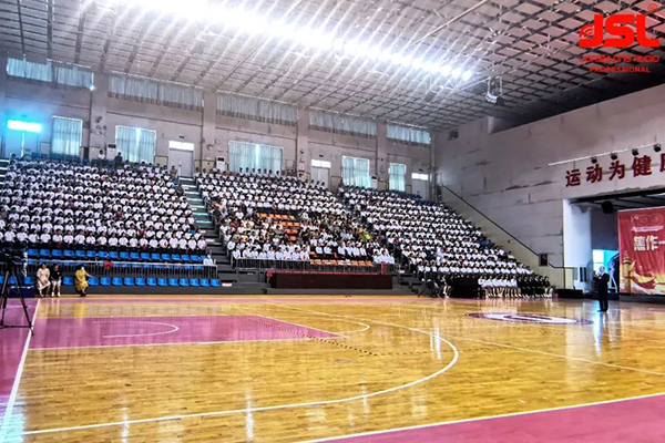 如何把老體育館改造成標準館?爵士龍成功助力焦作一中體育館改造!
