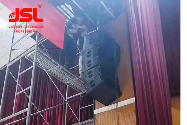 云南石林縣縣委黨校多功能廳成功選用JSL爵士龍雙八寸線陣音箱系統